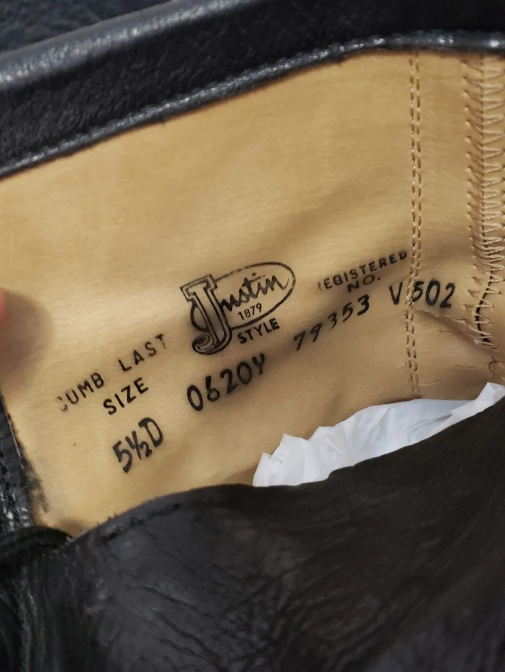 Justin Boots rugged black